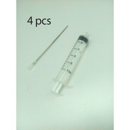 4 units 10 ml Syringe Injector with Flap Tip needle For Refilling Ink
