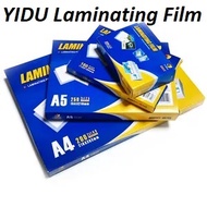 Yidu Laminating Pouch Laminate Laminator Film (Choose A3/A4/4R/3R/2R in Variation) 100sheets per pac