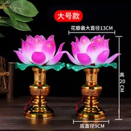 Lotus Lamp Electronic Candle Lamp Buddha Front Supply Lamp Plastic Lotus Lamp Guanyin Lotus Ornament