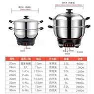 [in stock]Multi-Functional Electric Cooker Stainless Steel Electric Wok Household Electric Hot Pot Steamer Electric Cooker Cooking Integrated Electric Cooker
