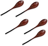 J-kitchens Wood Paint Sorting Coffee Spoons Black Set of 5 13x2.9cm