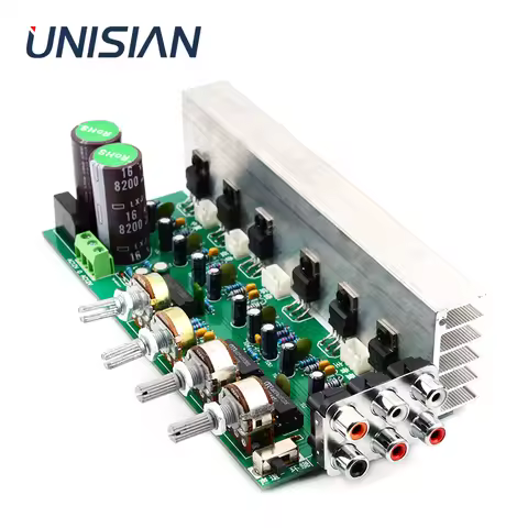 UNISIAN 6*18W 5.1 Channels Amplifier Board 6 channels Surround Center Subwoofer TDA2030 Audio Power 