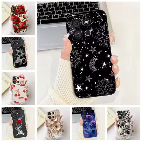 6.6" For ITEL A05s A663LC Back Cover For ITEL A05s Case Shockproof Silicone Luxury Fashion Cute Cat 