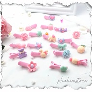 Lovely multi-shaped hairpin B89 - cute for girls in pink - PKSB89