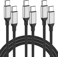 3ft USB C to USB C Cable 60W 3Pack, 3A Type C to Type C Fast Charging Cord, 3 Foot Android USBC to Type-C Charger for Samsung Galaxy S23 S22 S21 Note 20, New iPad Pro 12.9, Air, Mini,MacBook Pro Air