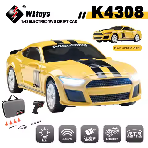 New WLtoys RC Car K4308 1/43 Mini 2.4G Remote Control Drift Racing Car with LED Desktop Drift Car 20