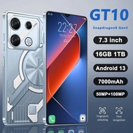 GT10 Pro Smartphone 5G 7.3inch HD 16G+1TB Cell Phone Dual SIM Mobile Phones 7000mAh Cellphones Unlocked Android 13 NFC