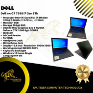 Laptop Gaming Dell Inc G7 7588 I7 Gen 8Th Ram 8Gb SSD 256Gb