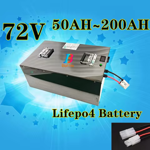 Teswatts 72V 50Ah 60Ah 70Ah 80Ah 100Ah 150Ah 180Ah 200Ah Lifepo4 Battery for 1KW 2KW 3KW 5KW 7KW Ric