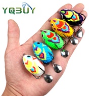 Fishing Soft Frog Lure 4.5cm/11g with Double Blood Hooks TopWater Ray Frog Artificial Bait
