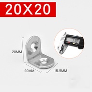 10pcs Plat Siku L Siku Penyangga Rak Dinding Plat Besi Siku Lubang Stainless Steel Ambalan Penguat F