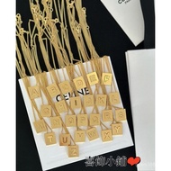 Letter Necklace Square 26 Short Men Women 96RP