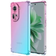 Oppo Reno 11 11 F 11F 10 8 7 6 5 Pro Plus - 8 z - 7 z - 6 z - 5F 5G case casing Transparent Anti-fall gradient mobile phone soft cover