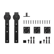 Bifold Barn Door Hardware Roller Set - Fit for 2 Bifold barn Door -Resistant Black Spraying（Bifold-R