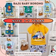 [ Baju Baby Borong ] Baju Budak Lelaki Murah Kids Short Sleeve Clothes Set Tshirt Baby Boy Girl Clot