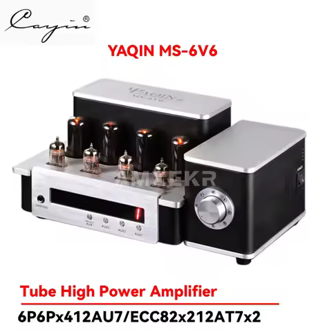 YAQIN MS-6V6 Tube Amplifier 6P6P Tube Amplifier Fever HiFi High Fidelity 12.5W*2 Power Amplifier Hom