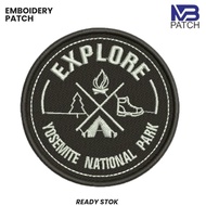 EXPLORE YOSEMITE NATIONAL PARK ADVENTURE MOUNTAIN EMBROIDERY LOGO PATCH - MB-560