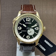 Citizen NJ0143-19E Rose Gold Black Brown Leather Analog Skeleton Automatic Watch