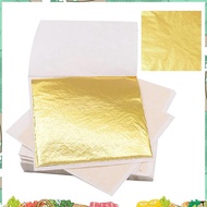 200 PCS Gold Sheets Gold Foil for Art Gilding Flakes 8.5x8 cm Metal Gold Leaves Flakes Gold Flakes