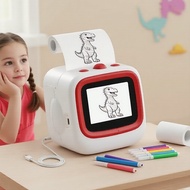 Ai Drawing Sticker Printer Portable Inkless Craft Tool with Screen Kids Creative Device for Learning