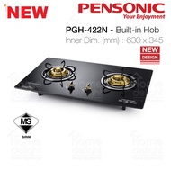 (NEW) Pensonic 2 Burners Built-In Hob with Tempered Glass Top | PGH-422N, PGH422N (Gas Cooker,Gas Stove,Dapur Gas,Cooker