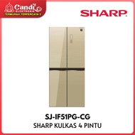 RE SHARP Kulkas Side By Side 472 Liter SJ-IF51PG-CG Inverter