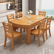 實木折疊餐桌椅 長桌圓桌 餐桌椅 折疊飯枱 飯桌dining table