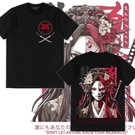 S-5XL Japanese Geisha T-Shirt | Men Women Loose Cotton Tee | Geisha Fan Clothes | Geisha Series 05 S