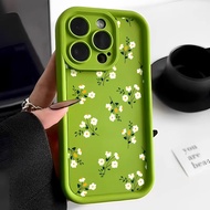 Good case 🔥ส่งจากไทยใน24ชม.🔥เคสไอโฟน11 Elegant flower  New Straight Edge Phone case For IPhone 11 14 7Plus XR X 12 13 Pro Max 15PRO MAX 14 7 8 6s 6 Plus XS Max SE 2020 Simple Solid Candy Color Matte Liquid Silicone Phone Case