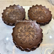 Concave Plastic Rattan Plate Plastic Woven Plate Fruit Plate Susan Plate Beautiful Plate