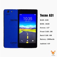 ❀✻【FOX】Tecno A31 4G LTE 4.5 Inch 2GB+16GB Used smart mobile Android cellphone Free Accessories on sa