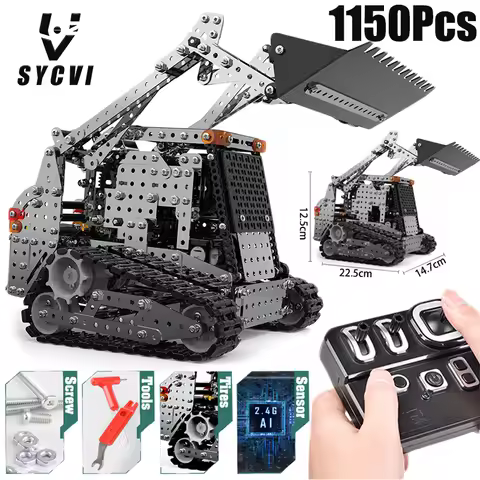 alloy bulldozer robot robot construction set robotics education kit robot kit mecano metal construct