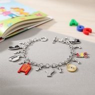 Punk MJ Tribute Charm Bracelet, Hip Hop Style Fan Jewelry Gift Gelang Pesona Tribute Punk MJ, Hadiah