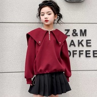 [Little Cute Baby's Wardrobe] ️/120-170cm ️ Autumn Winter Style Girls Tops New Year Red Love Heart L