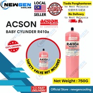 ACSON ORIGINAL R410A REFRIGERANT GAS BABY CYLINDER 750G AIRCOND REFRIGERATION GAS