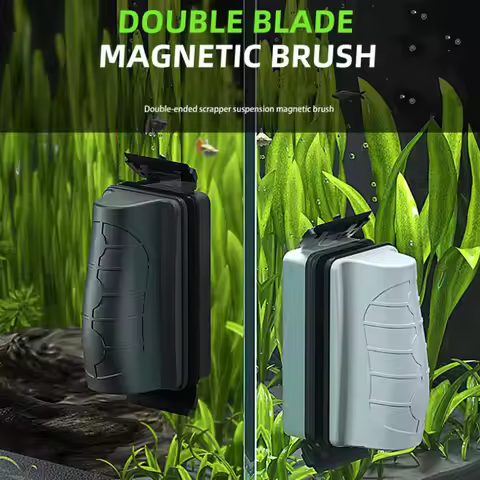 New Magnetic Aquarium Fish Tank Brushes Floating Clean Glass Window Algae Scraper Cleaner Brush Aqua