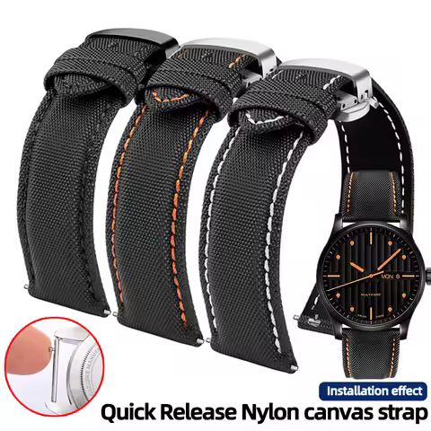 Quick Release Nylon Watchband For Tudor Citizen Seiko Tissot WATCH Men Women Canvas Fabric Watch Str