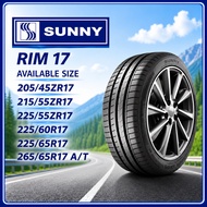 SUNNY Car Tire 205/45R17, 215/55R17, 225/55R17, 225/60R17, 265/65R17 AT with Free Tire Valve DOT2026