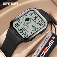 SANDA Digital Watch Men Military Army Sport Wristwatch Top Brand Luxury LED Stopwatch Waterproof Male Electronic Clock 6052