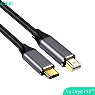 Gulilong   USB C To Mini DisplayPort Cable High Resolution 4K 60hz Connector For Desktop Laptop Projector Monitor Phones