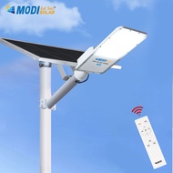 MODI โคมไฟถนนโซล่าเซลล์ 400W แสงขาว 3000lm ไฟถนนพลังงานแสงอาทิตย์ เซนเซอร์ตรวจจับความเคลื่อนไหว Solar street light IP65