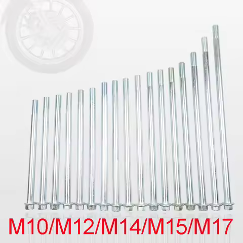 Motorcycle Wheel Axle Bolt With Nut M12 (12mm) 190mm/200mm/210mm/220mm/230mm/245mm/260mm/280mm/300mm