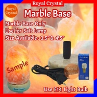 Marble Base Crystal Salt Lamp E14 Bulb E14 Led Bulb