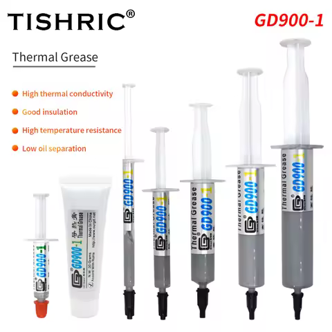 TISHRIC 1/3/5/7/15/30g Thermal Paste For CPU Heatsink Cooler Thermal Grease GD900 1 Thermally Conduc