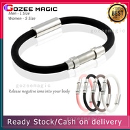 Gozeemagic Anti-Static Titanium Ionic Magnetic Wristband Silicone Bracelet Balance Band Balance Body