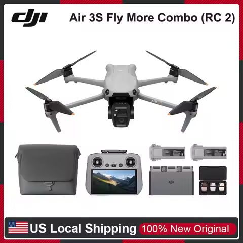 DJI Air 3S Fly More Combo With RC2 Remote Controller Drone 4K Professional Drones With 1″ CMOS Wide-