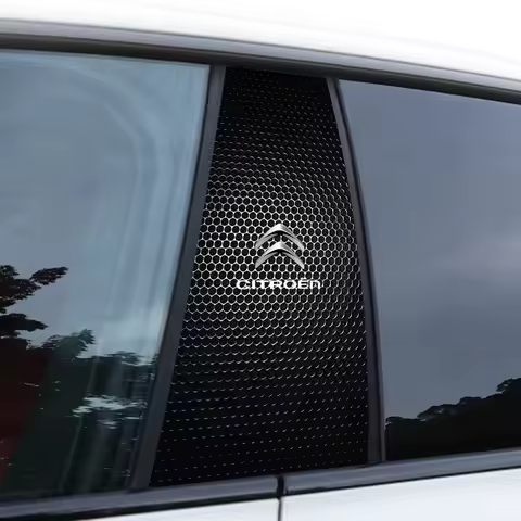 2Pcs Car Center Pillar Sticker Auto Logo Decorative Accessories For Citroen DS4 LS DS6 C1 C2 C3 C4 C