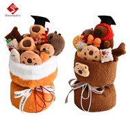Sharprepublic Capybara Plush Flowers Bouquet Adorable Doll Bouquet Home Decor Capybara Stuffed