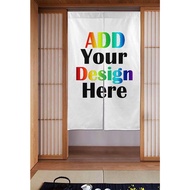 Custom Door Curtain Door Way Customized Personalized Curtain Toilet Partition Curtain Japanese Curtain Noren Feng Shui Curtain White Half-curtain Door Curtain