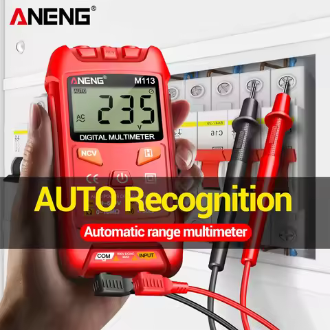 ANENG M113 Intelligent Auto Multimeter 1999 Counts AC/DC Voltage Detector LCD Display Ohm Current Te